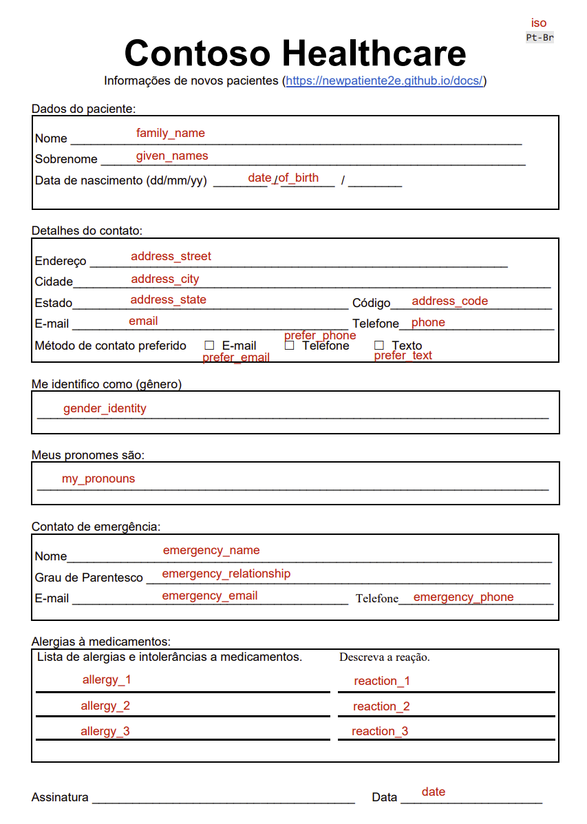 This image is the portuguese registration form